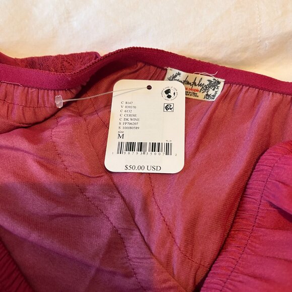 Free People NWT Soft Flutter half slip, Cerise, Med - Picture 9 of 9